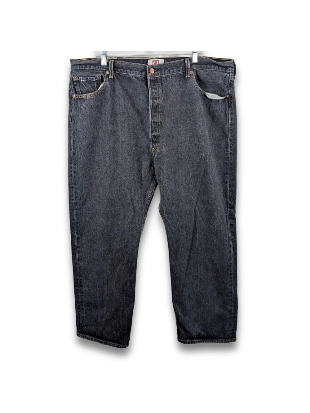 VTG Y2K Levi’s 501 Men’s Jeans 46x32 (Fits 40x28) Button Fly Charcoal Dark Wash